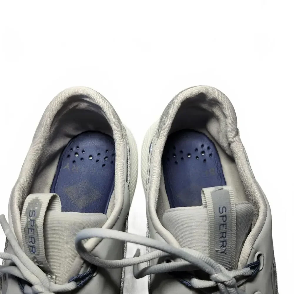 Sperry Mens 7 Seas 3-Eye Mesh Boat Shoes Gray Casual Size 12